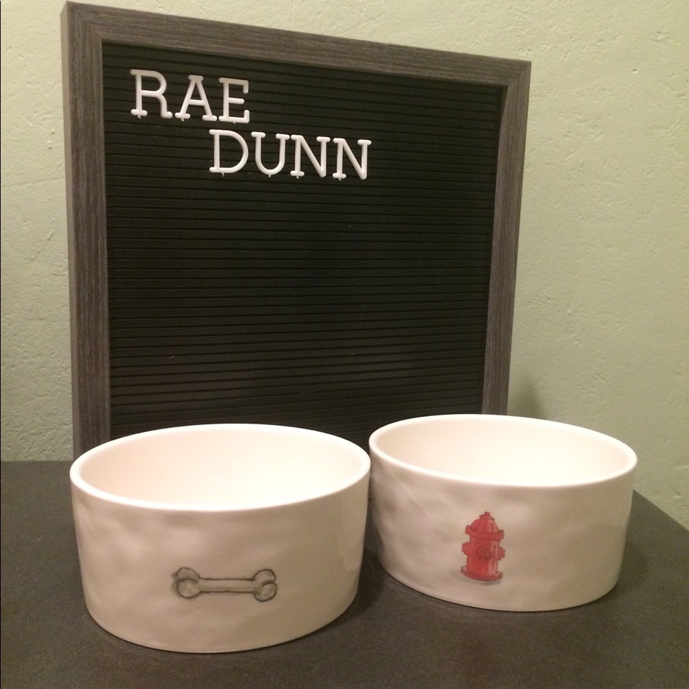 Rae Dunn icon dog bowl set hydrant and bone ✨